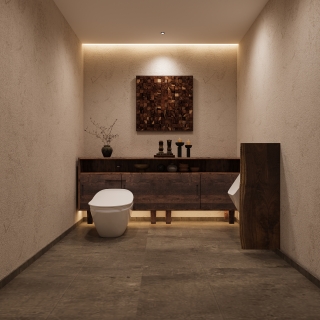 山野风餐厅卫生间、