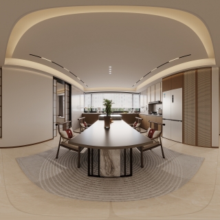 宋式美学一楼餐厅全景