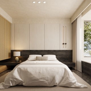 现代负一层书房