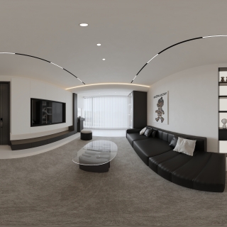 现代 客餐厅 全景 新