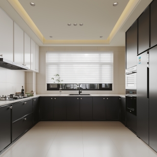 法式奶油一层厨房