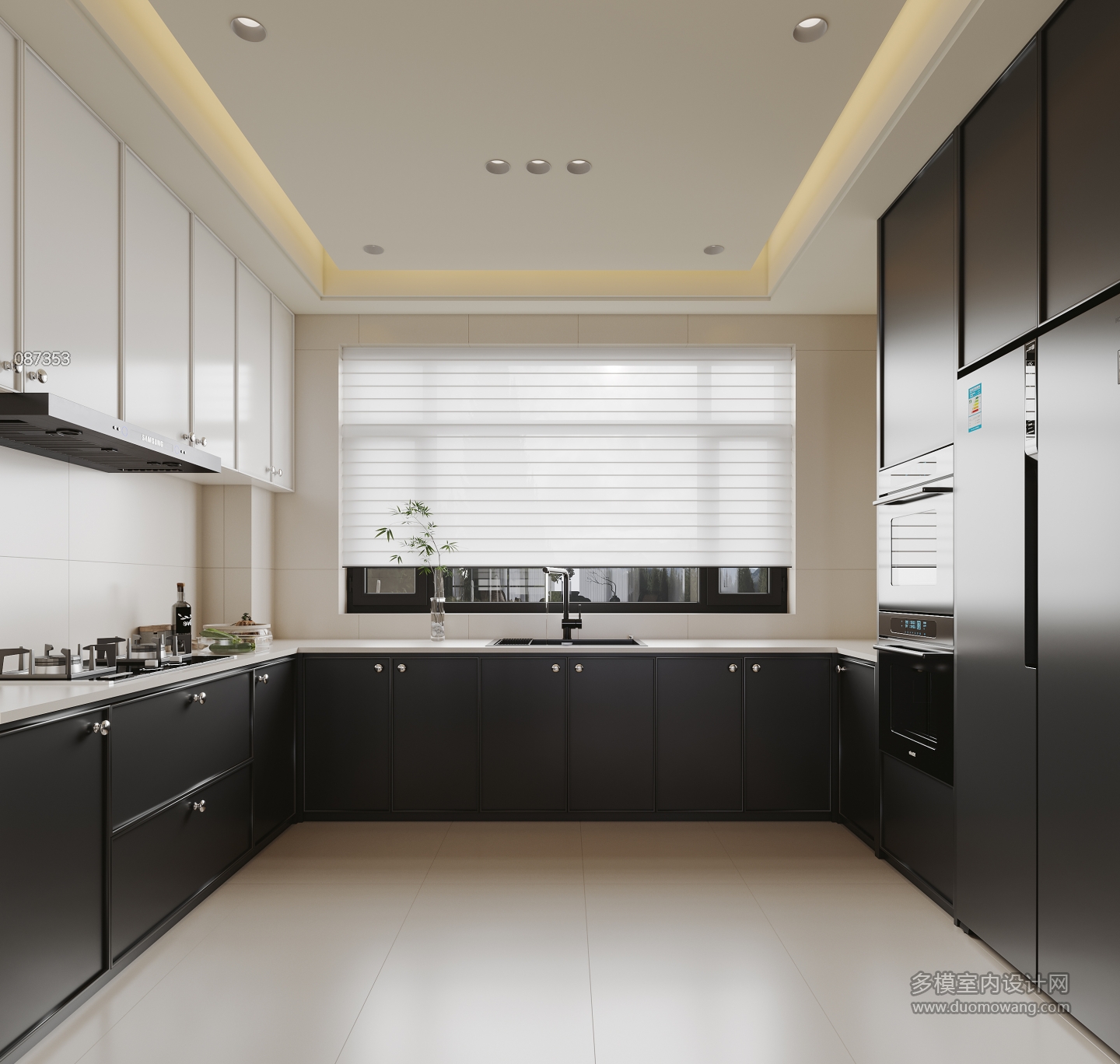 法式奶油一层厨房