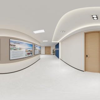 现代教培机构过道