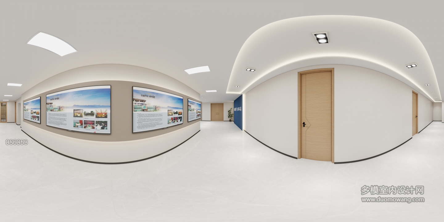 现代教培机构过道