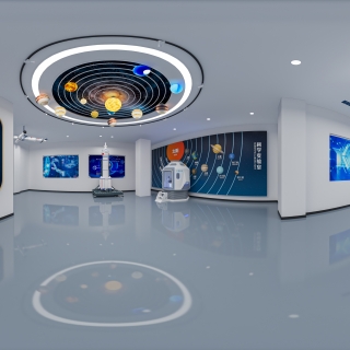 现代航空主题展厅全景