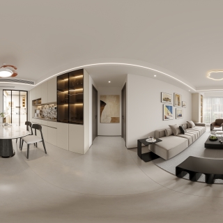 现代客餐厅全景