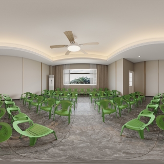 现代办公宿舍楼女员工休息室全景