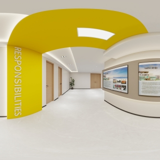 现代教培机构过道