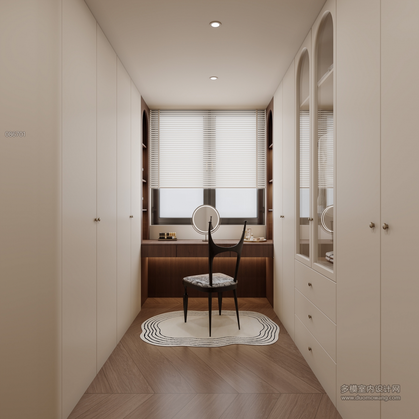 法式中古主卧衣帽间