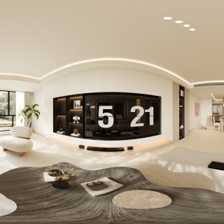 现代一楼客厅全景