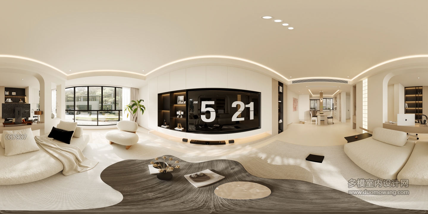 现代一楼客厅全景