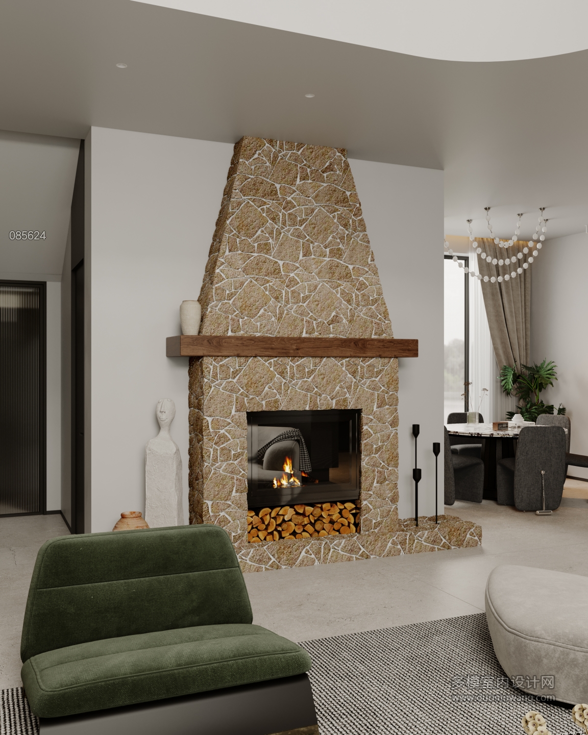 1楼壁炉静态