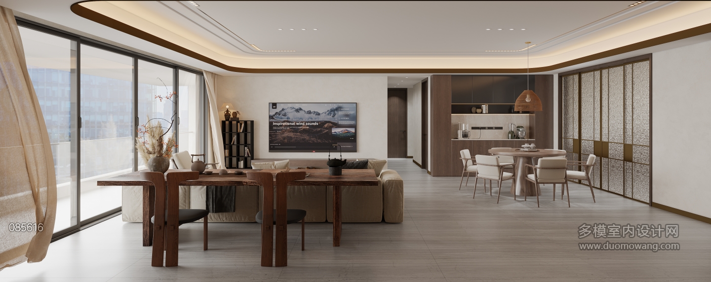 侘寂中古电视背景墙