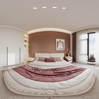 现代二层女孩房全景