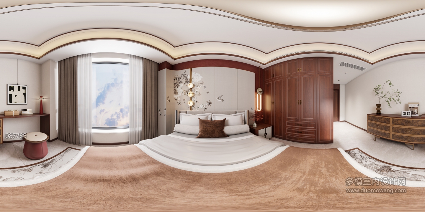 新中式女儿房全景