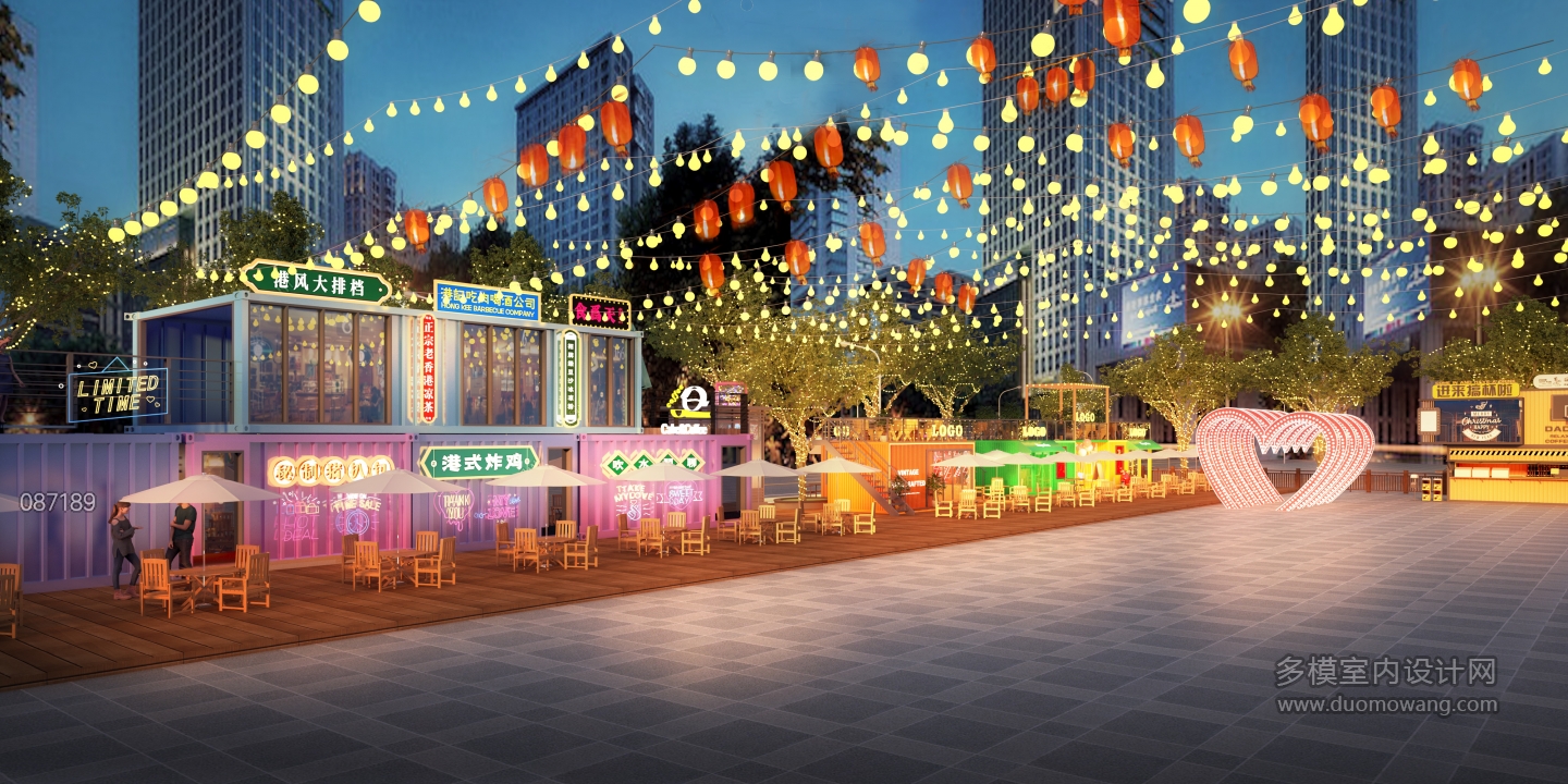 夜市透视夜景