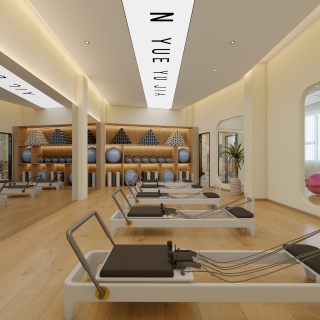 现代普拉提教室特写