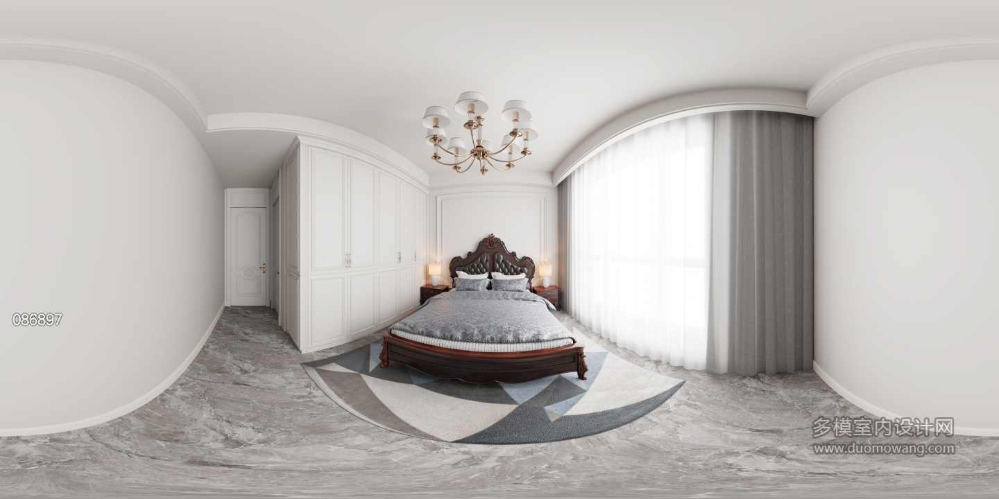 美式主卧室全景