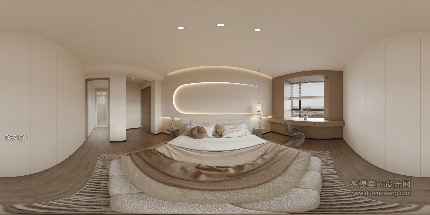 现代 主卧 全景