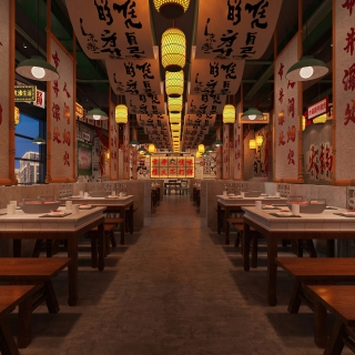 工业风火锅店