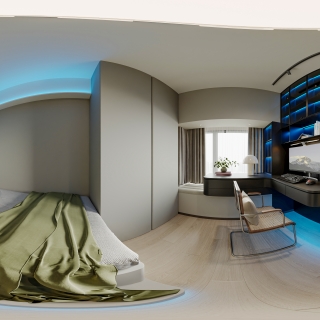 现代儿童房全景