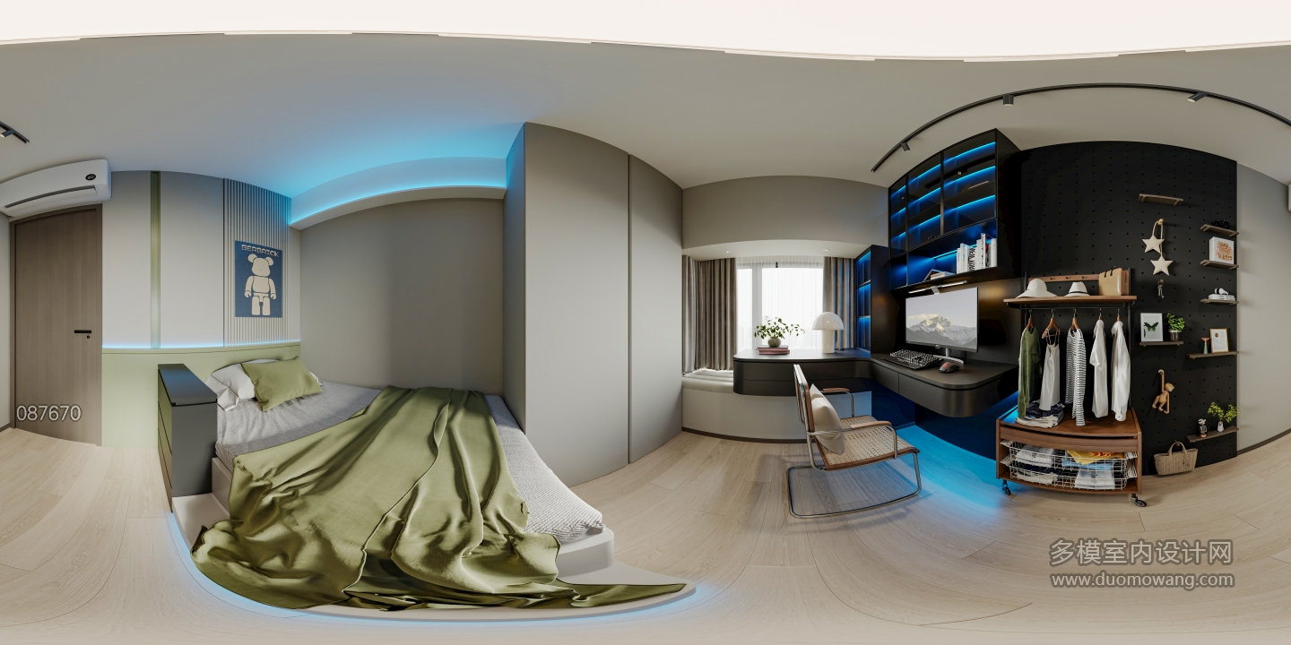 现代儿童房全景