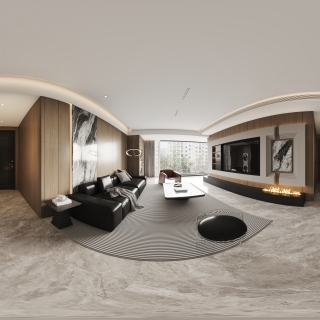 现代客餐厅全景