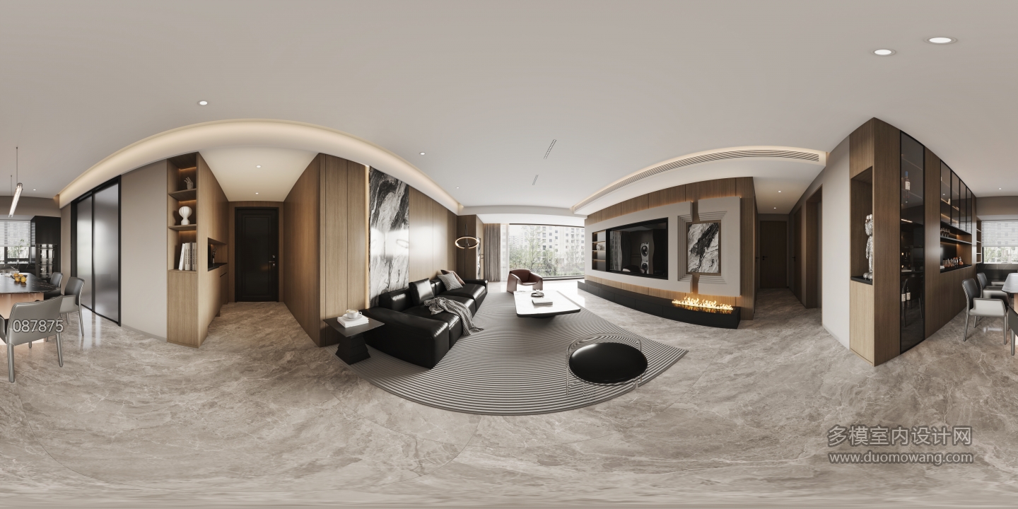 现代客餐厅全景