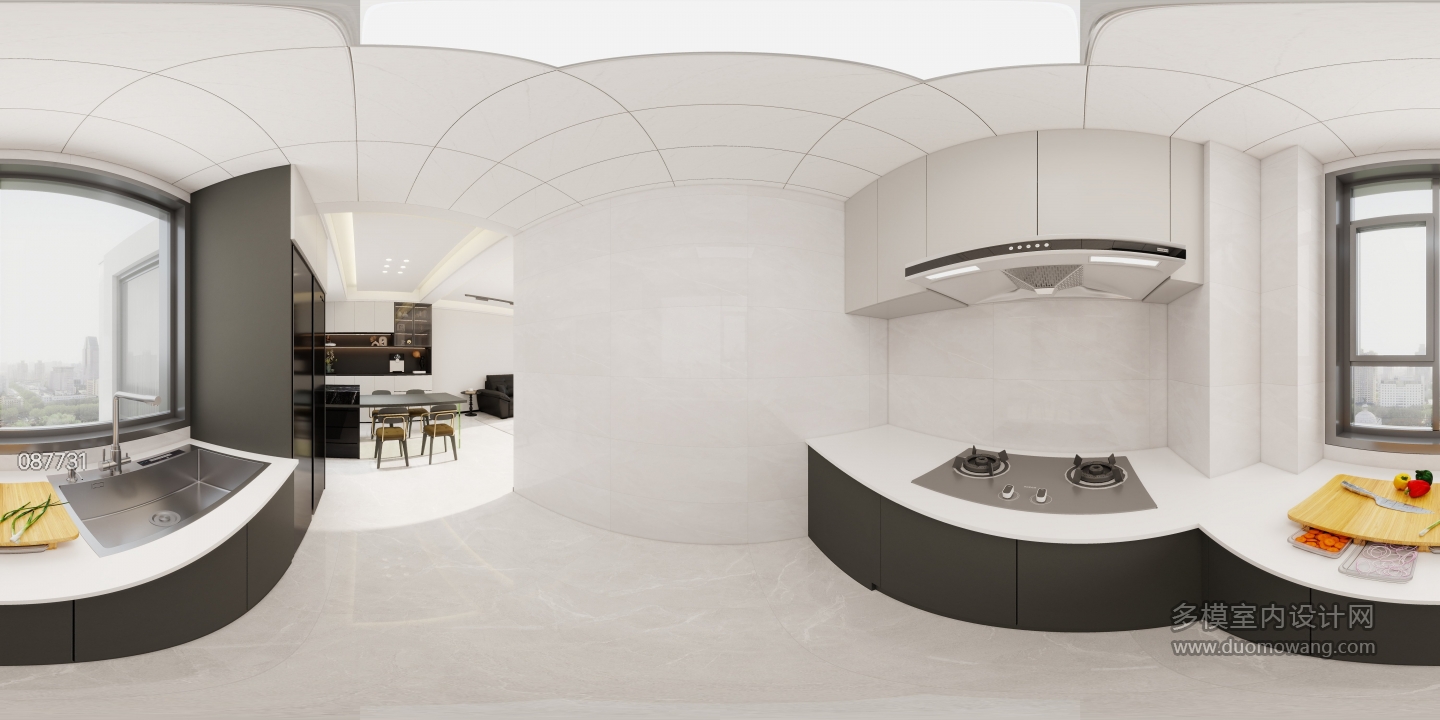 黑白灰厨房