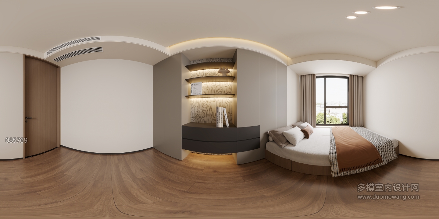 现代北次卧全景