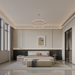 现代风格主卧特写