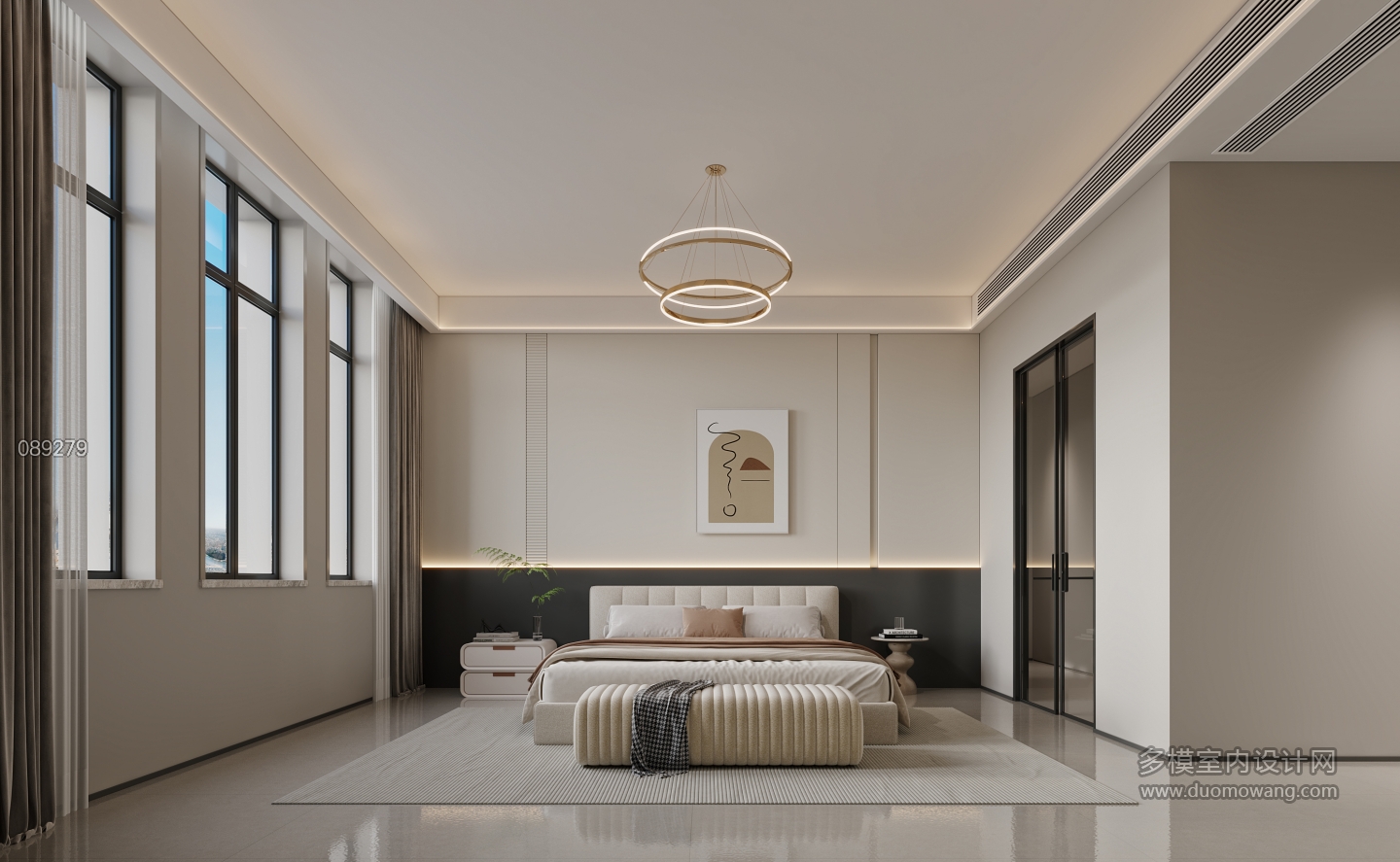 现代风格主卧特写