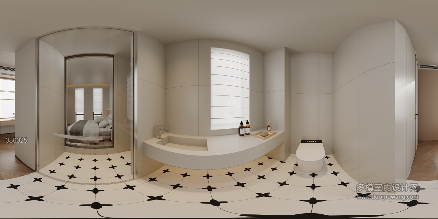 2楼小卧室卫生间全景