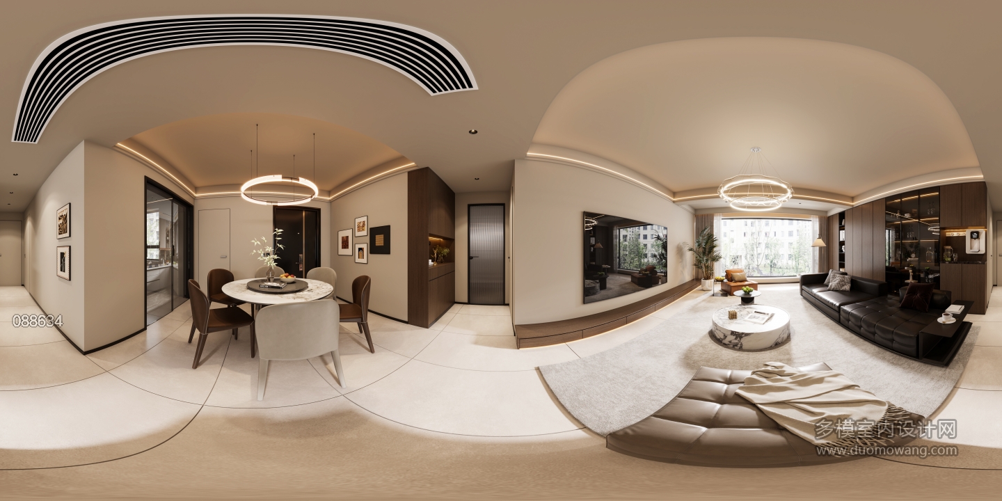 现代客餐厅全景