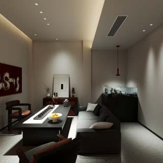 现代原木一楼茶室