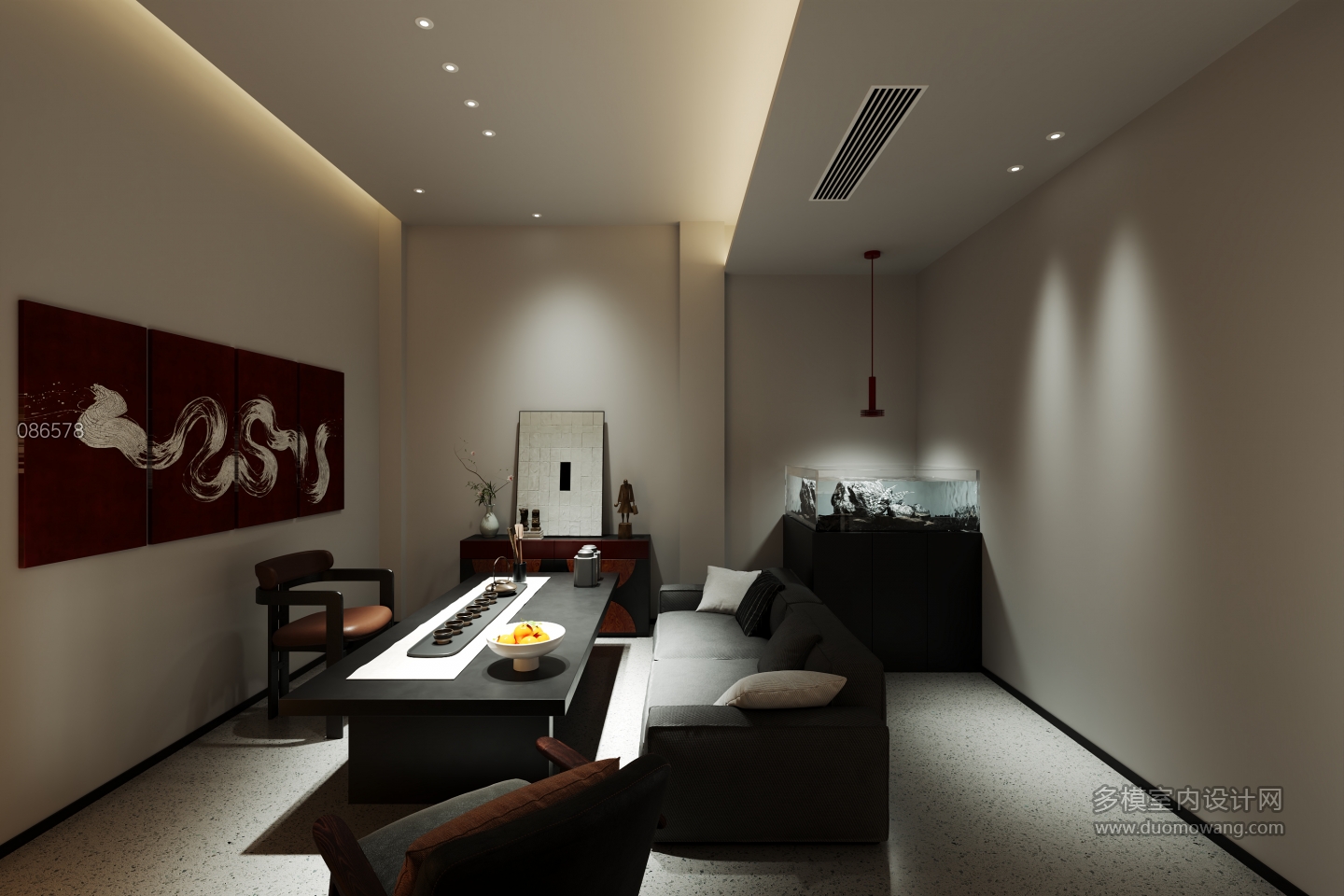 现代原木一楼茶室