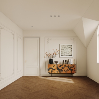 法式奶油三层走廊