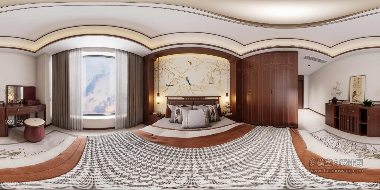 新中式女儿房全景