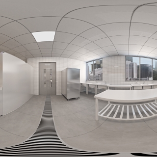 现代 食堂 后厨全景02