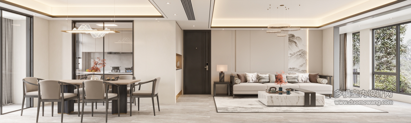 新中式沙发背景