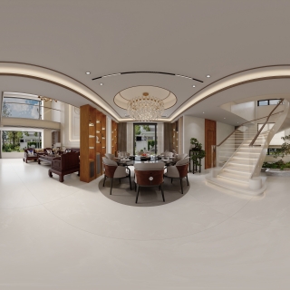 新中式餐厅 全景