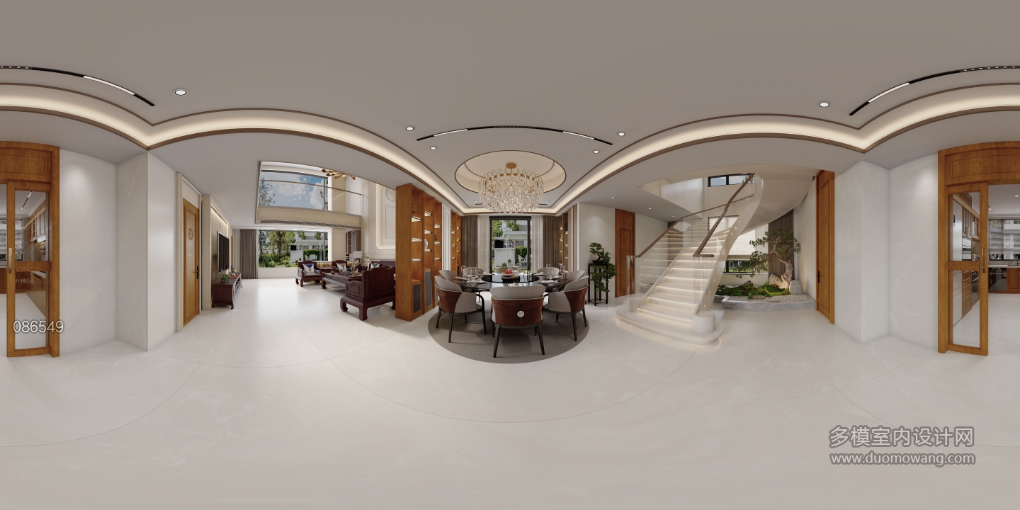 新中式餐厅 全景