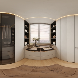 现代衣帽间全景