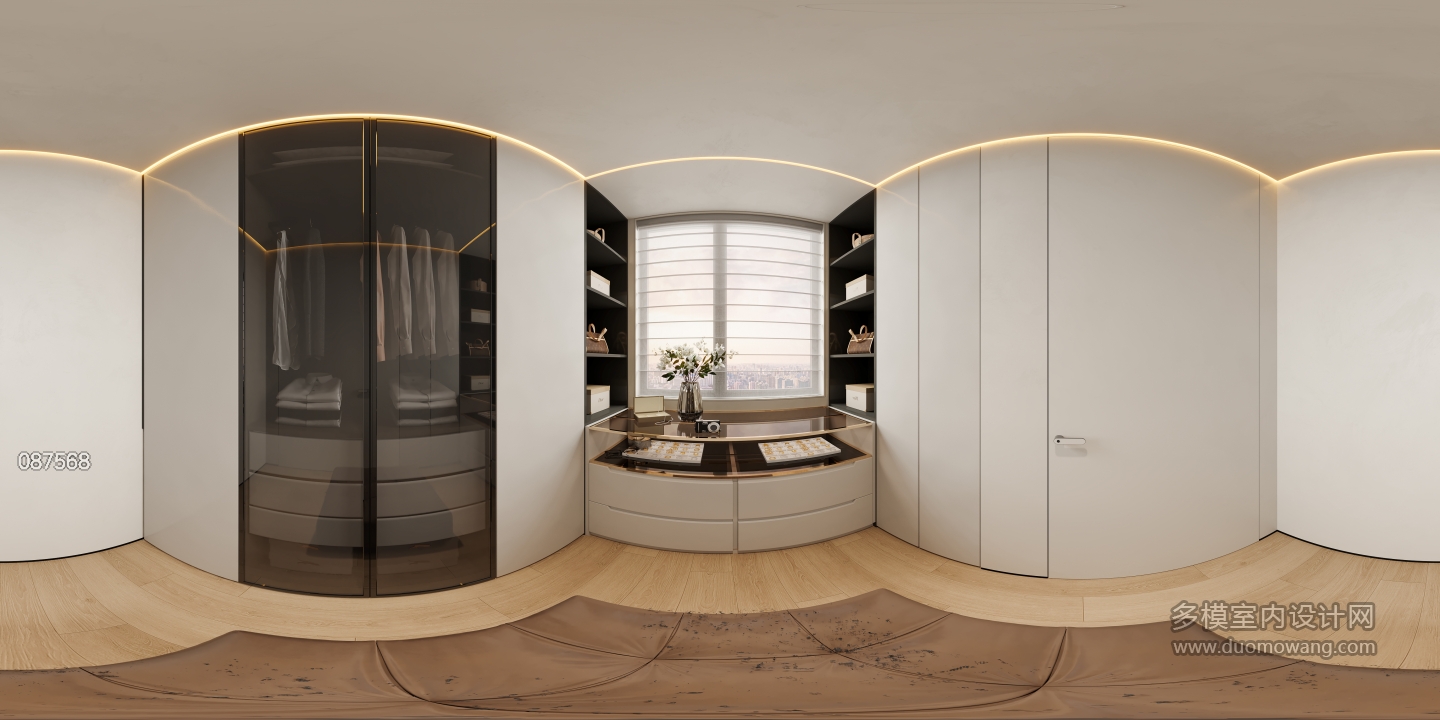 现代衣帽间全景