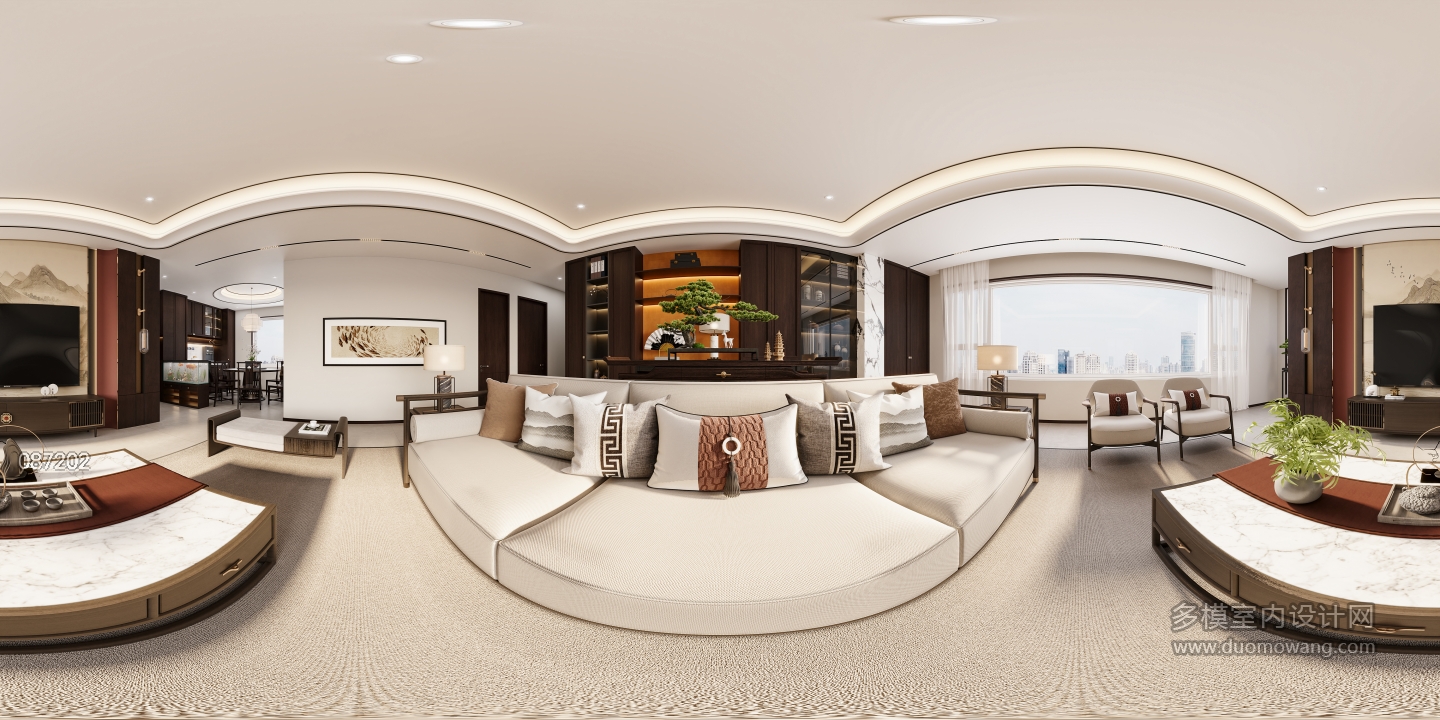 新中式客餐厅-全景