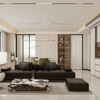 现代-客厅酒柜特写