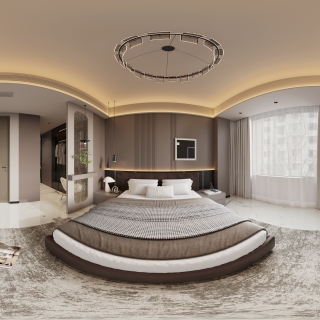 现代主卧全景