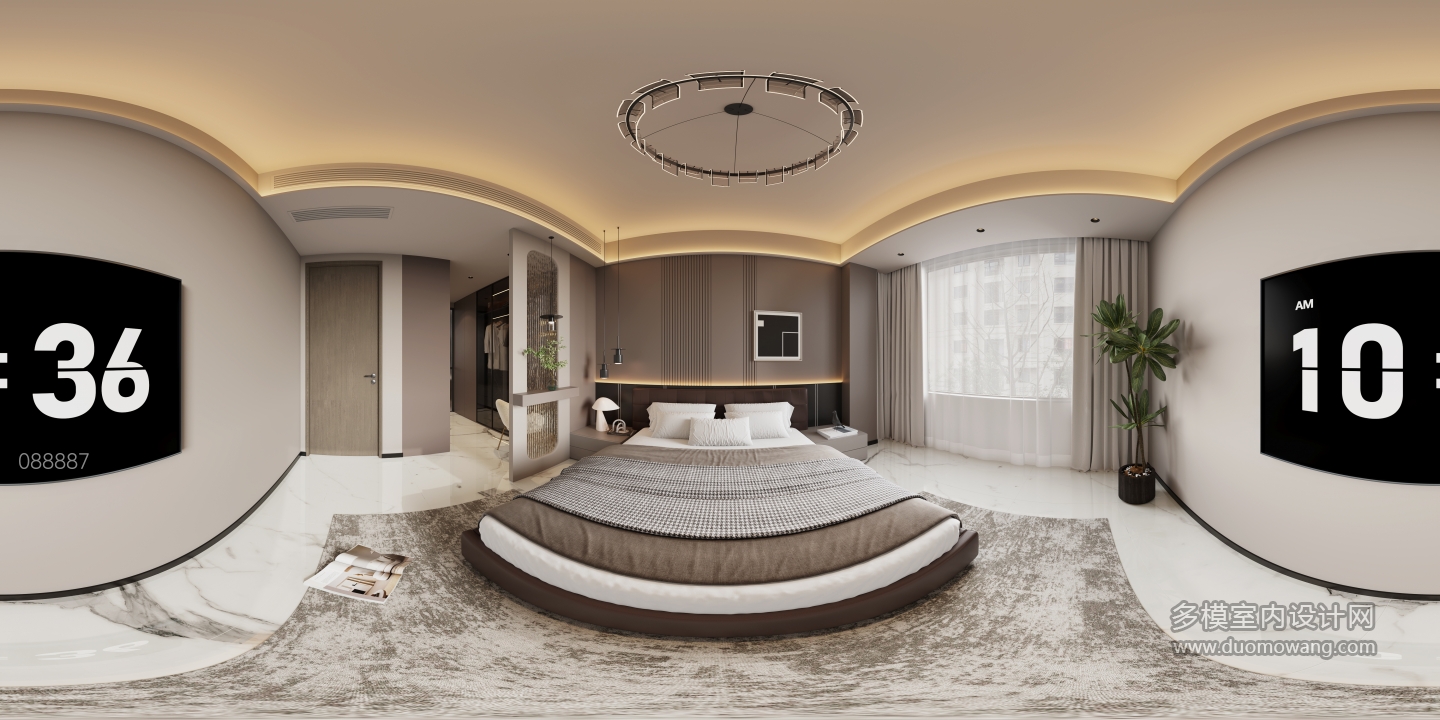 现代主卧全景