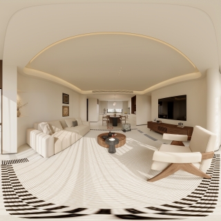 中古风阳台全景