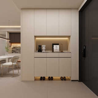 现代鞋柜特写改